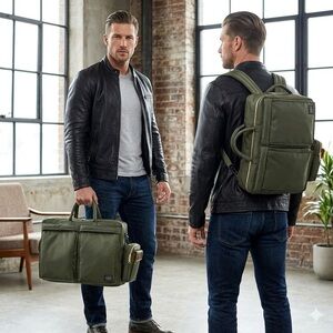 Japanese Techwear Utility Bag-Yoshida Style Multi-Way Convertible Briefcase/Back